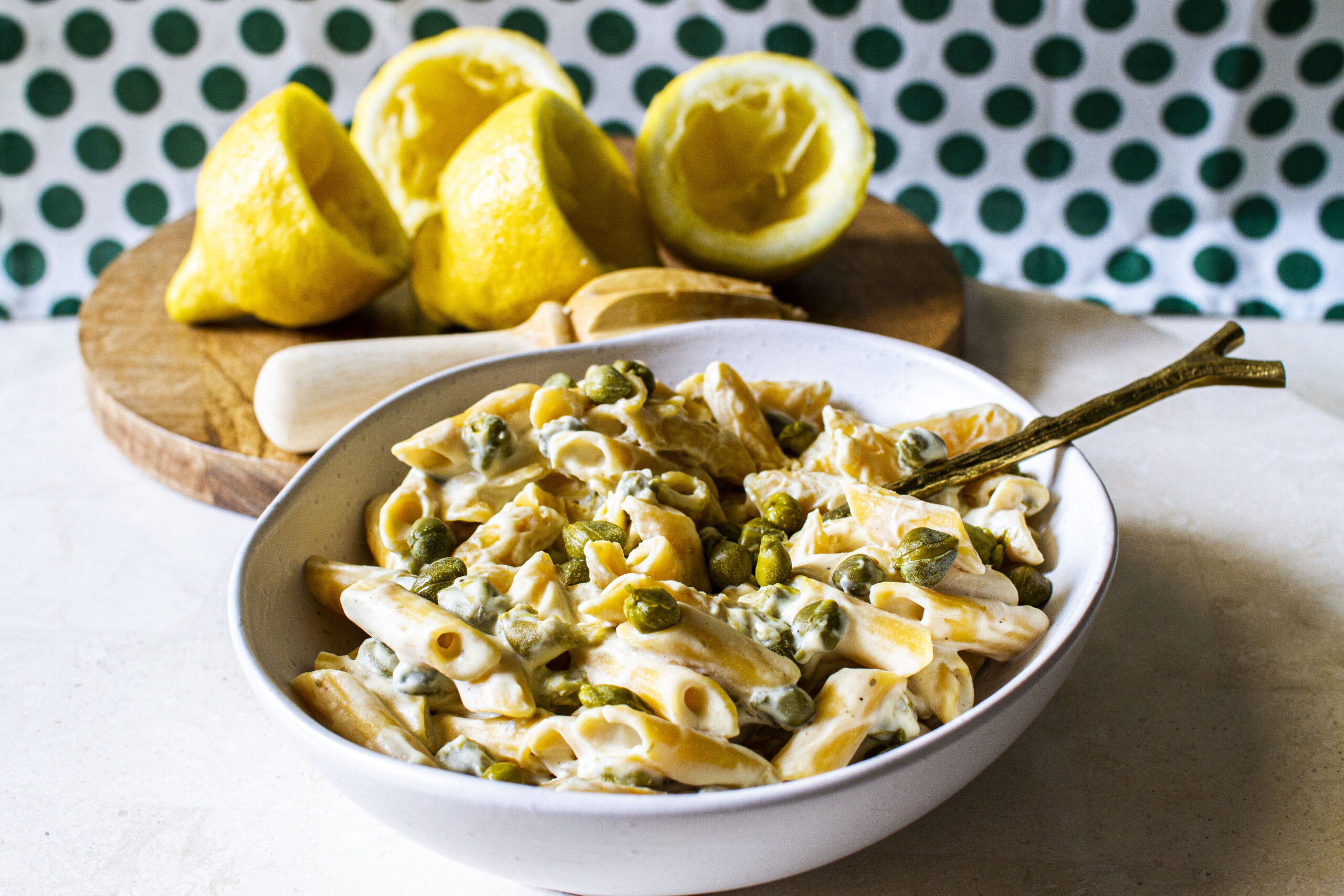 Creamy Lemon Caper Pasta - The Plantry Co