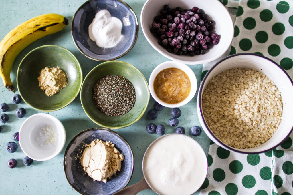 Blueberry Baked Oats Ingredients